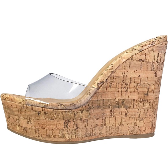 Clear Banded Platform Cork Wedges‼️ (Includes 2 buyer specific mystery items*** - Picture 4 of 6